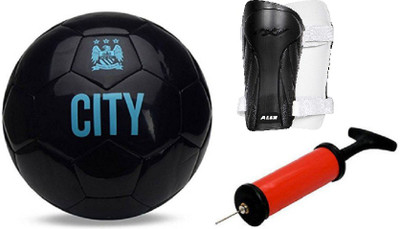 ALEN Vice City Black Football + ShinGaurd+ Air Pump Kit Football Kit