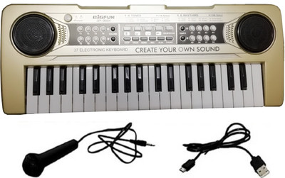 BigFun 37 Key Piano Keyboard With Microphone BF-430B1(Black)