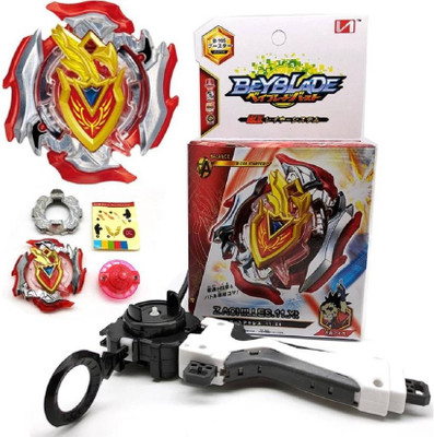 TOY Burst B-105 Starter Achilles. 11. Xt Spinning Top with String Launcher(Red)
