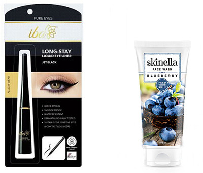 skinella Long Stay Liquid Eyeliner 6.5 ml (Jet Black) and Blueberry Face Wash (100 g)(Set of 2)
skinella Long Stay Liquid Eyeliner 6.5 ml (Jet Black) and Blueberry Face Wash (100 g)(Set of 2)