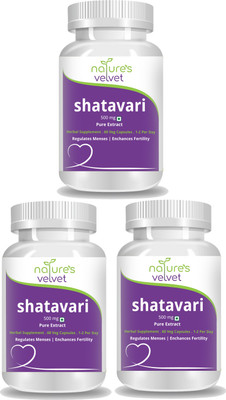 Natures Velvet Lifecare Shatavari Pure Extract 500 mg, 60 Veggie Capsules - Pack of 3(180 No)
Natures Velvet Lifecare Shatavari Pure Extract 500 mg, 60 Veggie Capsules - Pack of 3(180 No)