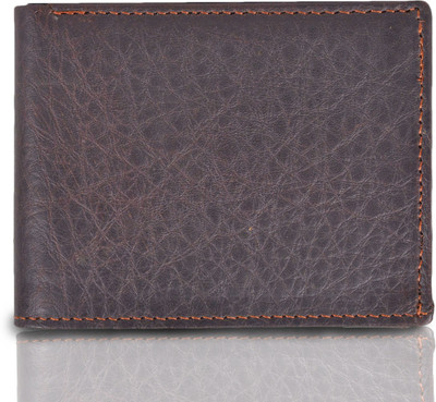 GEMAN Men Brown Genuine Leather Wallet(3 Card Slots)