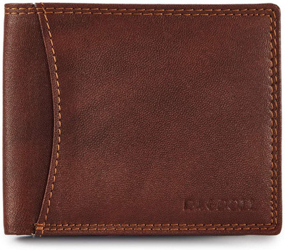 Ragdoll Men Brown Genuine Leather Wallet(6 Card Slots)