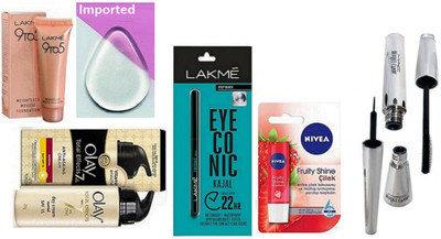 Imported silicon Puff, Mac Brooke Candy Eyeliner & Mascara & Eyeconic Kajal, 9 TO 5 Mousse Foundation & Lip Balm With Olay Day Cream 20 gm(Set of 7)
Imported silicon Puff, Mac Brooke Candy Eyeliner & Mascara & Eyeconic Kajal, 9 TO 5 Mousse Foundation & Lip Balm With Olay Day Cream 20 gm(Set of 7)