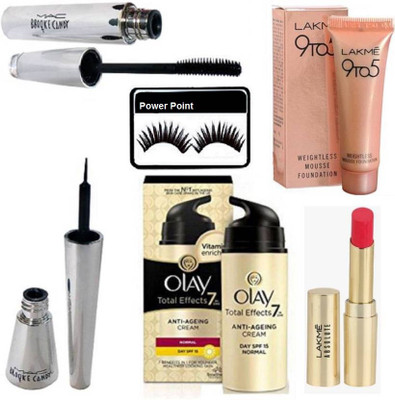 power point eyelashes , total effects 7 in 1 anti-ageing cream , lakme absolute matte lipstick, weightless mousse foundation with brooke candy eyeliner & mascara(Set of 6)
power point eyelashes , total effects 7 in 1 anti-ageing cream , lakme absolute matte lipstick, weightless mousse foundation with brooke candy eyeliner & mascara(Set of 6)
