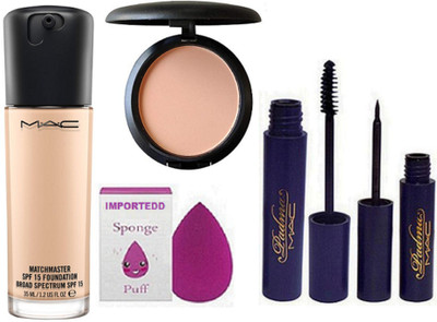 importedd Sponge Puff & Mac Matchmaster Foundation & Mac Compact & Padma Eyeliner & Mascara(Set of 5)
importedd Sponge Puff & Mac Matchmaster Foundation & Mac Compact & Padma Eyeliner & Mascara(Set of 5)