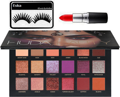 eska Eyelashe s, Huda Beauty Desert Dusk Eyeshadow Palette, Red Matte Lipstick(Set of 3)
eska Eyelashe s, Huda Beauty Desert Dusk Eyeshadow Palette, Red Matte Lipstick(Set of 3)