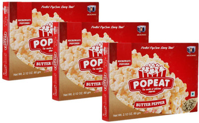 PopEat Butter Pepper(Pack of 3 X 60 Grms)-31 Butter Pepper Popcorn(180 g, Pack of 3)
PopEat Butter Pepper(Pack of 3 X 60 Grms)-31 Butter Pepper Popcorn(180 g, Pack of 3)
