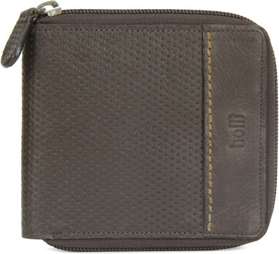 Holii Men Brown Genuine Leather Wallet(8 Card Slots)