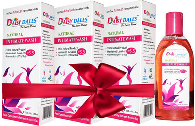 Daisy Dales 100% Ayurvedic Intimate Wash with PH 3.5 Balanced for Women 100ml (Pack of 3) Intimate Wash(300 ml, Pack of 3)
Daisy Dales 100% Ayurvedic Intimate Wash with PH 3.5 Balanced for Women 100ml (Pack of 3) Intimate Wash(300 ml, Pack of 3)