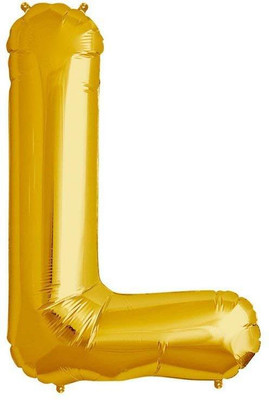 GrandShop Solid Letter "L" Toy Letter Balloon(Gold, Pack of 1)