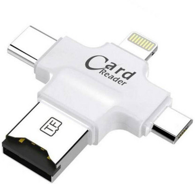 Riya Touch 4 in 1 OTG Card Reader Four ports : lightning + Type C + Micro USB + USB Card reader - Like Iflash, Idisk for Iphone, Ipad, Micro USB, SDHC lightning flash drive(color as per availability) Card Reader (White) Card Reader(White)
Riya Touch 4 in 1 OTG Card Reader Four ports : lightning + Type C + Micro USB + USB Card reader - Like Iflash, Idisk for Iphone, Ipad, Micro USB, SDHC lightning flash drive(color as per availability) Card Reader (White) Card Reader(White)