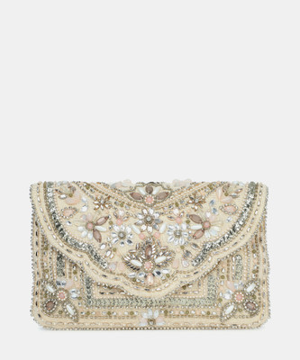 Accessorize Party Beige Clutch