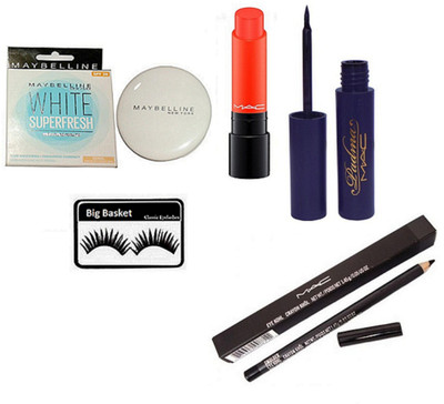 big Basket Eyelashas, Maybilline Superfresh Compact, Mac Eyeliner, Pancil Kajal, Lipstick(Set of 4)
big Basket Eyelashas, Maybilline Superfresh Compact, Mac Eyeliner, Pancil Kajal, Lipstick(Set of 4)