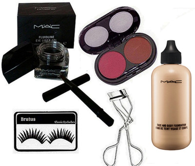 BRUTUS Eyelashes, Mac Face And body Foundation, Fluidline Eye-liner Gel, 2 Shades Blusher, Curler(Set of 5)
BRUTUS Eyelashes, Mac Face And body Foundation, Fluidline Eye-liner Gel, 2 Shades Blusher, Curler(Set of 5)