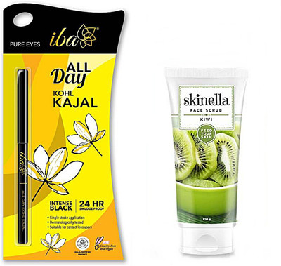 skinella KIWI FACE SCRUB Scrub 100ml and All Day Kohl Kajal (Jet Black)(Set of 2)
skinella KIWI FACE SCRUB Scrub 100ml and All Day Kohl Kajal (Jet Black)(Set of 2)
