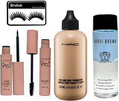 BRUTUS Eyelashes, Mac Face And Body Foundation, 9to5 Eyeliner & Mascara, Bobbi Brown Long Wear Makeup Remover(Set of 5)
BRUTUS Eyelashes, Mac Face And Body Foundation, 9to5 Eyeliner & Mascara, Bobbi Brown Long Wear Makeup Remover(Set of 5)