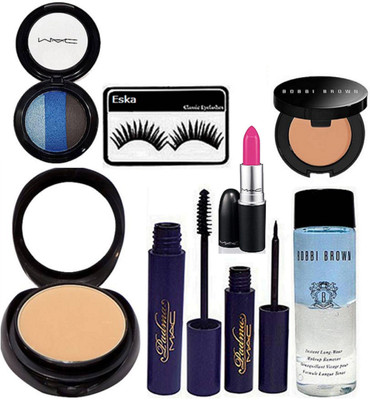 Eska Eyelashes, Mac Compact, Padma Mascara, Eyeliner, Lipstick, Eye shadow & Bobbi brown Liquid Makeup Remover, Concealer(Set of 8)
Eska Eyelashes, Mac Compact, Padma Mascara, Eyeliner, Lipstick, Eye shadow & Bobbi brown Liquid Makeup Remover, Concealer(Set of 8)