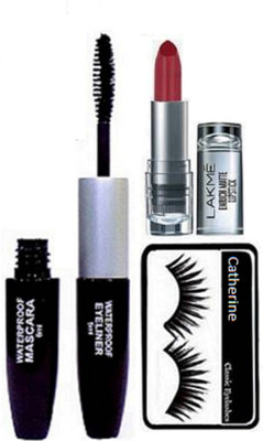 catherine eyelashes, Colorbar eyeliner & Mascara 2 in one, lakme enrich lipstick(Set of 3)
catherine eyelashes, Colorbar eyeliner & Mascara 2 in one, lakme enrich lipstick(Set of 3)