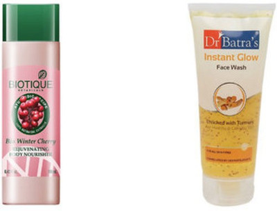 Biotique Bio Winter cherry Rejuvenating Body Nourisher-190ml&Dr Batra's Instant Glow Face Wash-100g(Set of 2)
Biotique Bio Winter cherry Rejuvenating Body Nourisher-190ml&Dr Batra's Instant Glow Face Wash-100g(Set of 2)