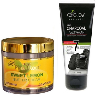 Pink Root SWEET LEMON BUTTER CREAM 100GM WITH OXYGLOW CHARCOAL FACE WASH(Set of 2)
Pink Root SWEET LEMON BUTTER CREAM 100GM WITH OXYGLOW CHARCOAL FACE WASH(Set of 2)