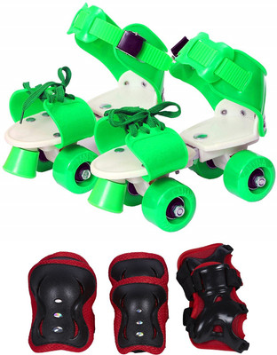 Authfort Roller Skating Knee Elbow Palm Protective Pads & Adjustable Green Roller Skating Shoes Front Brakes Kids Skates Combo Quad Roller Skates - Size 4-8 UK(Green)
Authfort Roller Skating Knee Elbow Palm Protective Pads & Adjustable Green Roller Skating Shoes Front Brakes Kids Skates Combo Quad Roller Skates - Size 4-8 UK(Green)