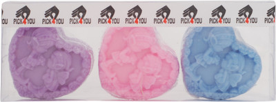 Pick4you CUTE COUPLE Glycerine Based Homemade Skin Friendly Fragranced Designer Soap set of 3(300 g, Pack of 3)
Pick4you CUTE COUPLE Glycerine Based Homemade Skin Friendly Fragranced Designer Soap set of 3(300 g, Pack of 3)