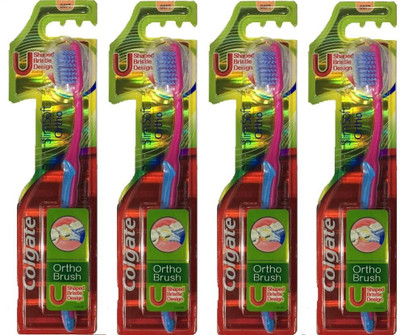 Colgate Ortho Toothbrush U Shaped Bristle Design Pack Of 4 SlimSoft Toothbrush Ultra Soft Toothbrush(Pack of 4)
Colgate Ortho Toothbrush U Shaped Bristle Design Pack Of 4 SlimSoft Toothbrush Ultra Soft Toothbrush(Pack of 4)