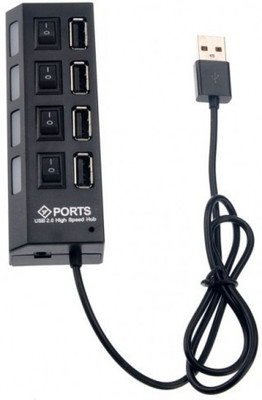 SLSS USB 2.0 HUB Speed 4 port USB Adapter(Black)