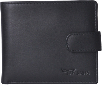 Tamanna Men Black Genuine Leather Wallet(6 Card Slots), Black-1