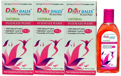 Daisy Dales 100% Natural PH 3.5 Intimate Wash Intimate Wash(300 ml, Pack of 3)
Daisy Dales 100% Natural PH 3.5 Intimate Wash Intimate Wash(300 ml, Pack of 3)