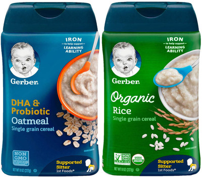 Gerber Cereal Combo 227g (8oz) (Pack of 2) - Oatmeal Cereal DHA & Probiotic + Organic Rice Cereal Cereal(454 g, Pack of 2, 6)
Gerber Cereal Combo 227g (8oz) (Pack of 2) - Oatmeal Cereal DHA & Probiotic + Organic Rice Cereal Cereal(454 g, Pack of 2, 6)