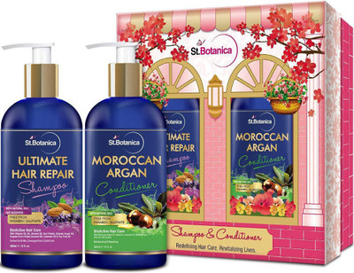 StBotanica Ultimate Hair Repair Shampoo + Moroccan Argan Hair Conditioner 300ml(Set of 2)
StBotanica Ultimate Hair Repair Shampoo + Moroccan Argan Hair Conditioner 300ml(Set of 2)