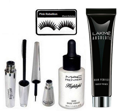Pink rebellion Eyelashes & Lakme Absolute Blur Perfect Makeup Primer & Brooke Candy Eyeliner+Mascara & Highlighter(Set of 5)
Pink rebellion Eyelashes & Lakme Absolute Blur Perfect Makeup Primer & Brooke Candy Eyeliner+Mascara & Highlighter(Set of 5)