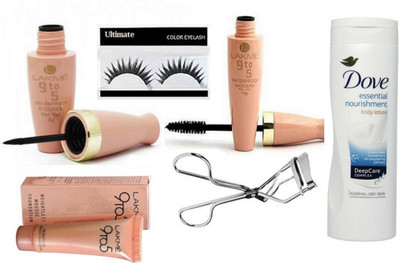 Ultimate Eyelashes With Lakme 9to5 Eyeliner And Mascara, Mousse Foundation & Eyelashes Curler With Dove Essential nourishment Body Lotion(Set of 6)
Ultimate Eyelashes With Lakme 9to5 Eyeliner And Mascara, Mousse Foundation & Eyelashes Curler With Dove Essential nourishment Body Lotion(Set of 6)