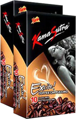 KamaSutra Two Excite COFFEECAPPUCCINO Condom(Set of 2, 20S)