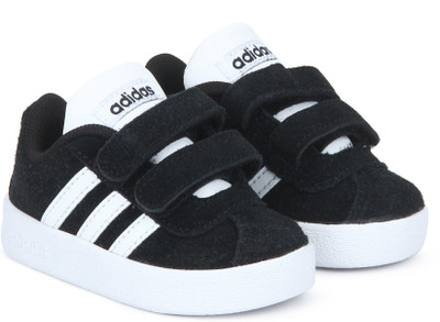ADIDAS Boys Strap Tennis Shoes(Black, Cblack/ftwwht/ftwwht