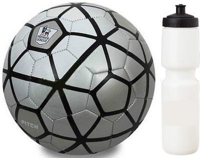 Nice Silver Black WC Football With Sipper Combo Football Kit