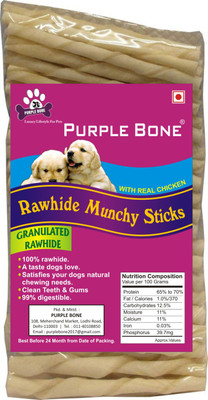 Purple Bone Dog Twisted Stix 100 pcs Chicken Dog Treat(485 g)