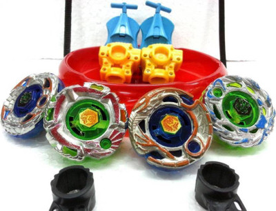 skyler 4 Metal Beyblades With Led Lights 6447 (4 Launchers & 1 Big Beyblade Stadium with 2 Spring Action Launcher) (Multicolor)(Multicolor)
skyler 4 Metal Beyblades With Led Lights 6447 (4 Launchers & 1 Big Beyblade Stadium with 2 Spring Action Launcher) (Multicolor)(Multicolor)