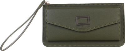 b4bags Girls Khaki Artificial Leather Wallet(10 Card Slots), Dark khaki