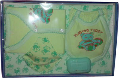 F & Z Collection Hosiery New Born Gift Set 7 Green(Green)