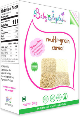 BabyStaples Organic Multi Grain Cereal Cereal(200 g, 10)
BabyStaples Organic Multi Grain Cereal Cereal(200 g, 10)