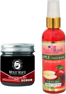 Pink Root Apple Face Wash 100ml WITH Mister Beard Activated Charcoal Scrub 100gm(Set of 2)
Pink Root Apple Face Wash 100ml WITH Mister Beard Activated Charcoal Scrub 100gm(Set of 2)