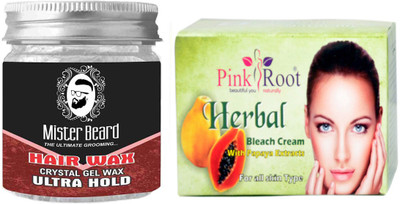 Pink Root Herbal Bleach 250gm WITH Mister Beard Hair Wax Ultra Hold 100gm(Set of 2)
Pink Root Herbal Bleach 250gm WITH Mister Beard Hair Wax Ultra Hold 100gm(Set of 2)