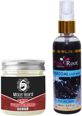 Pink Root Charcoal Face Wash 100ml WITH Mister Beard Skin Whitening Scrub 100gm(Set of 2)
Pink Root Charcoal Face Wash 100ml WITH Mister Beard Skin Whitening Scrub 100gm(Set of 2)