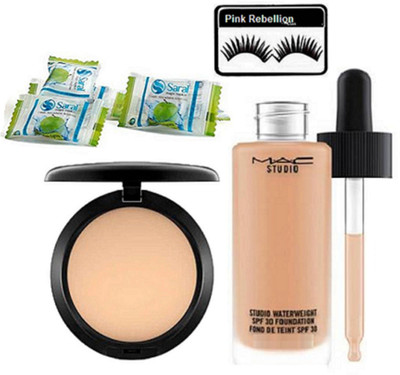 Pink rebellion Eyelashes & Studio Water weight Foundation & Compact With Magic Napkin(Set of 4)
Pink rebellion Eyelashes & Studio Water weight Foundation & Compact With Magic Napkin(Set of 4)