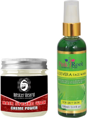 Pink Root Aloe Vera Face Wash 100ml WITH Mister Beard Hair Styling Wax Creme Power 100gm(Set of 2)
Pink Root Aloe Vera Face Wash 100ml WITH Mister Beard Hair Styling Wax Creme Power 100gm(Set of 2)