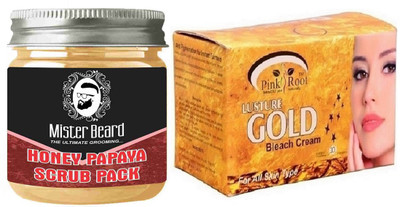 Pink Root Gold Bleach 250gm WITH Mister Beard Honey Papaya Scrub Pack 100gm(Set of 2)
Pink Root Gold Bleach 250gm WITH Mister Beard Honey Papaya Scrub Pack 100gm(Set of 2)