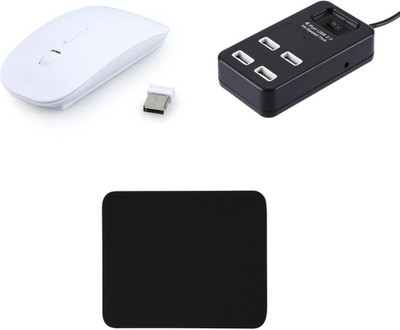 Blendia Set Of Ultra Slim 2.4ghz Wireless Mouse, Mousepad With Portable 4-port HUB USB 2.0 Converter Adapter On/OFf Switch Combo Set (White, Black) Combo Set
Blendia Set Of Ultra Slim 2.4ghz Wireless Mouse, Mousepad With Portable 4-port HUB USB 2.0 Converter Adapter On/OFf Switch Combo Set (White, Black) Combo Set